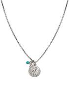 Tateossian St. Christopher Medallion Sterling Silver Necklace