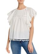 French Connection Cadenza Lace-trim Blouse