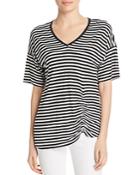 Kenneth Cole Striped Ruched Tee