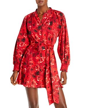 Alice And Olivia Janis Button Front Godet Mini Dress