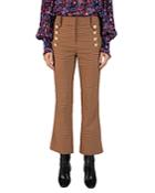 Dereck Lam 10 Crosby Corinna Houndstooth Cropped Flared Pants