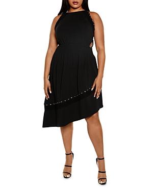 Belldini Plus Asymmetric Midi Dress