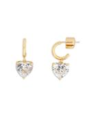 Kate Spade New York My Love Color Heart Charm Huggie Hoop Earrings