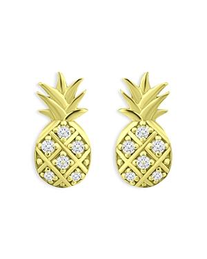 Aqua Crystal Pineapple Stud Earrings - 100% Exclusive