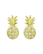 Aqua Crystal Pineapple Stud Earrings - 100% Exclusive
