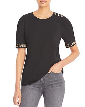 Karl Lagerfeld Paris Logo Knit Top