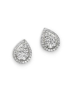 Bloomingdale's Diamond Teardrop Stud Earrings In 14k White Gold, 0.60 Ct. T.w. - 100% Exclusive