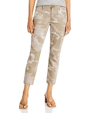 Paige Mayslie High Rise Ankle Straight Jeans In Camo Print