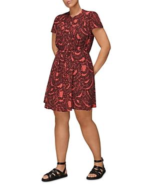 Whistles Scallop Print Trapeze Dress