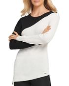 Dkny Asymmetric Color-block Sweater