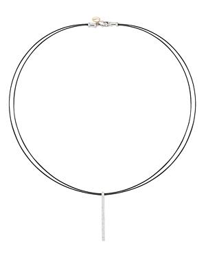 Alor Black Cable Collar Pendant Necklace, 17.5