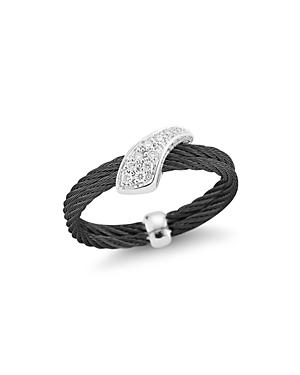 Alor Noir Woven Diamond Ring