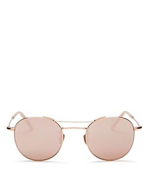 Krewe Orleans Round Mirrored Sunglasses, 48mm