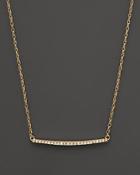 Diamond Mini Bar Necklace In 14k Yellow Gold, .10 Ct. T.w.