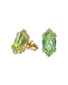 Swarovski Gema Green Crystal Stud Earrings