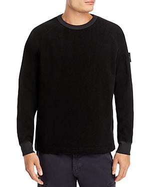 Stone Island Ghost Nylon & Cotton Moleskin Garment Dyed Crewneck Sweatshirt