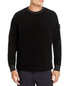 Stone Island Ghost Nylon & Cotton Moleskin Garment Dyed Crewneck Sweatshirt