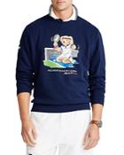 Polo Ralph Lauren Cotton Blend Us Open Polo Bear Print Crewneck Sweatshirt
