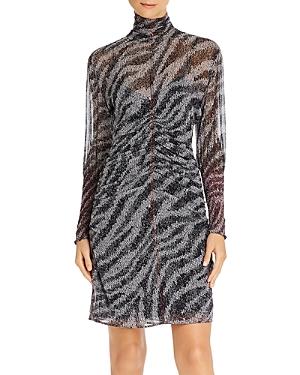 Rag & Bone Maris Sheer Silk Zebra Mini Dress