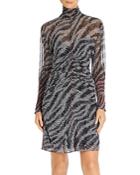 Rag & Bone Maris Sheer Silk Zebra Mini Dress
