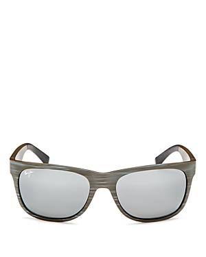 Maui Jim Kahi Polarized Mirrored Square Sunglasses, 57mm