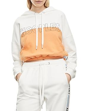 The Kooples Two Tone Hooded Logo Sweatshirt