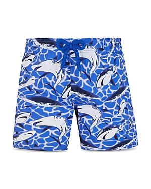 Vilebrequin Boys' Jirise Shark Print Swim Trunks - Little Kid, Big Kid