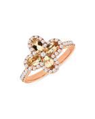 Bloomingdale's Morganite & Diamond Clover Ring In 14k Rose Gold - 100% Exclusive