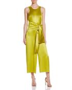 Cynthia Rowley Belted Silk Jumpsuit