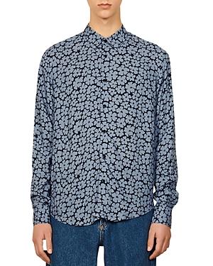 Sandro Shaking Floral Print Shirt