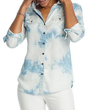 Nic+zoe Tie Dyed Denim Shirt