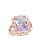 Bloomingdale's Rose Amethyst & Diamond Statement Ring In 14k Rose Gold - 100% Exclusive