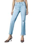 Dl1961 Patti Distressed Straight Jeans In Baby Blue