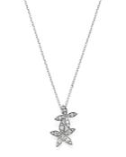 Kc Designs 14k White Gold Double Flower Diamond Necklace, 16