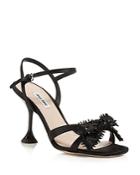 Miu Miu Women's Bow Strappy Medium Heel Sandals