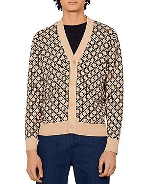 Sandro Cross Check Cardigan