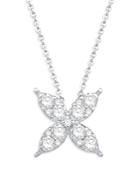 Bloomingdale's Diamond Petal Pendant Necklace In 14k White Gold, 0.70 Ct. T.w. - 100% Exclusive