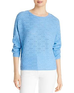 T Tahari Boat Neck Pointelle Sweater