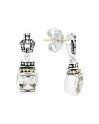 Lagos 18k Gold And Sterling Silver Glacier Drop Earrings With White Topaz