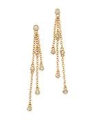 Bloomingdale's Diamond Bezel-set Chain Drop Earrings In 14k Yellow Gold, 0.30 Ct. T.w. - 100% Exclusive