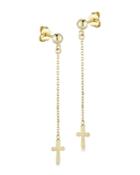 Bloomingdale's Cross Chain Earrings In 14k Yellow Gold - 100% Exclusive