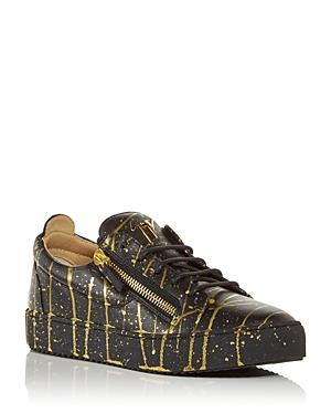 Giuseppe Zanotti Men's Paint Splatter Low Top Sneakers