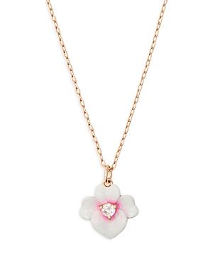 Kate Spade New York Precious Pansy Enamel Mini Pendant Necklace