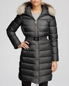 Moncler Fabrefox Belted Down Coat