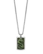 John Hardy Sterling Silver Legends Naga Large Dog Tag Necklace With Nephrite Jade, 26