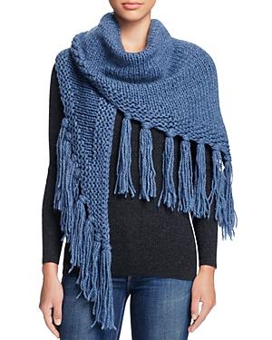 Fraas Cable Knit Triangle Scarf