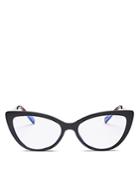Quay Women's Lustworthy Cat Eye Blue Light Glasses, 55mm