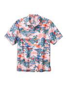Tommy Bahama Coconut Point Sunset Sail Islandzone Tropical Print Regular Fit Button Down Camp Shirt