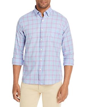 Peter Millar Ando Summer Soft Grid Pattern Long Sleeve Shirt