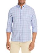 Peter Millar Ando Summer Soft Grid Pattern Long Sleeve Shirt